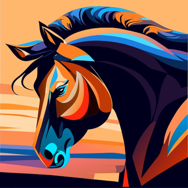 nobble horse vector illustration