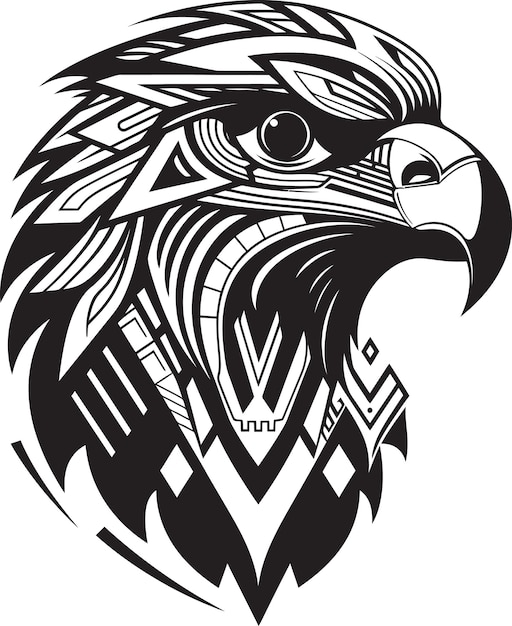 Иконический значок благородного орла, величественный охотник, символ черного орла.