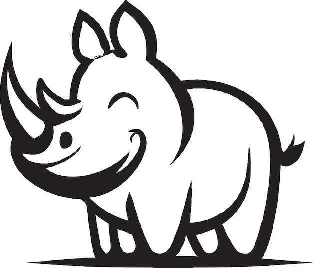 Vector noble rhino logo icon vector