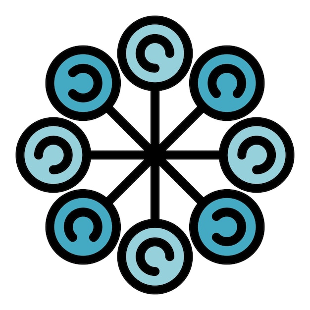 node blockchain icon outline node blockchain vector icon for web design isolated on white background color flat