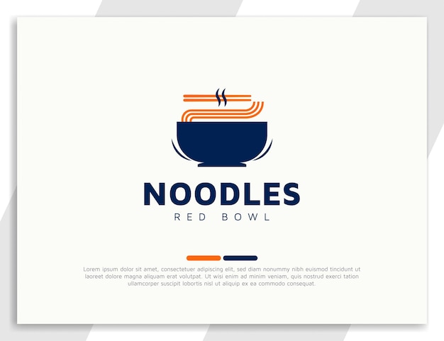 Noedels aziatisch eten logo afbeelding