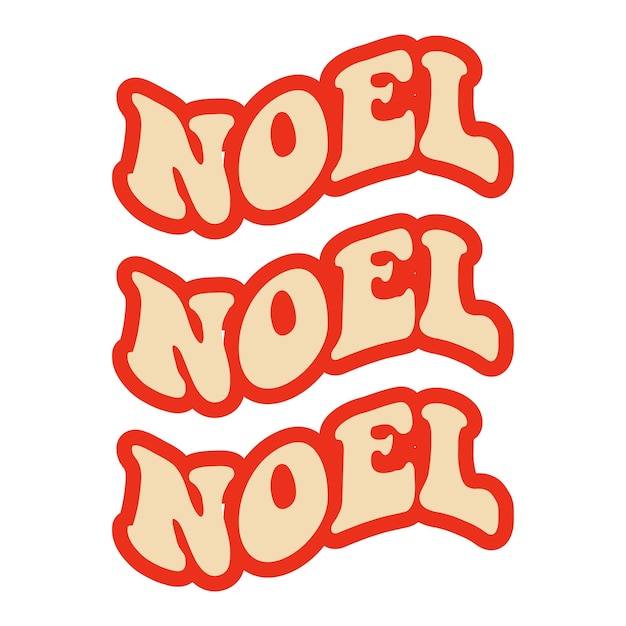 Надпись Noel в стиле грува