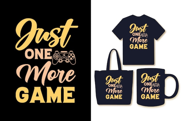 Nog een game typografie gaming tshirt ontwerp