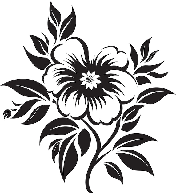 Vector noir nouveau floral fantasies illuminated dark floral vector fantasiescharcoal floral excellence il
