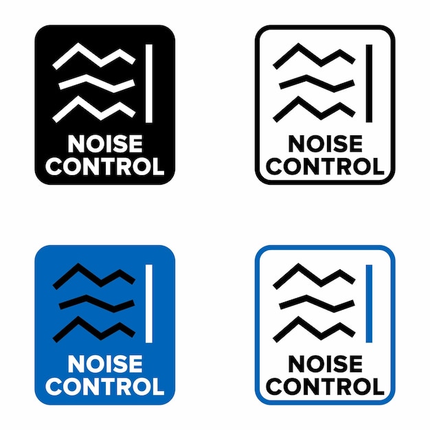 Векторный информационный знак Noise Control