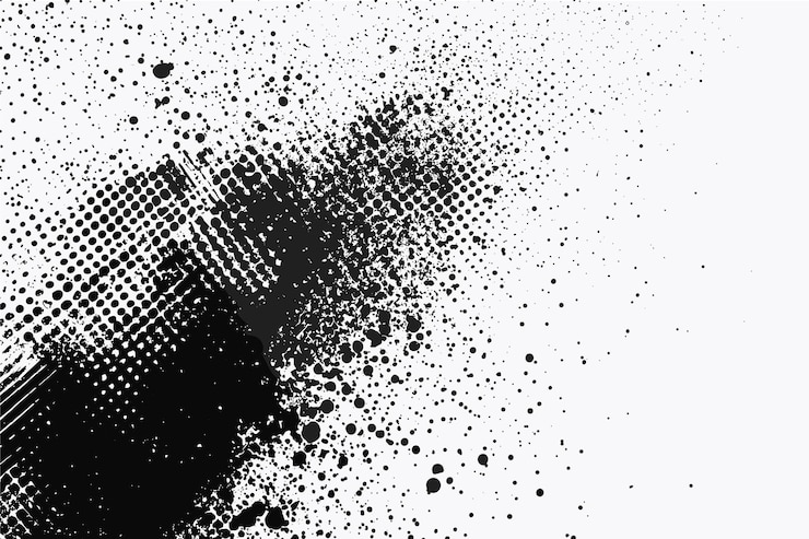 Vector ノイズグラディエント・ベクトル・テクスチャー ドットワーク・グラディエンス・パターン 背景 黒いノイズ・スティップル・ドット 砂粒効果 抽象的なノイズドットワーク・パターن ストカスティック・ドット・グランジ・バナー・テンプレート