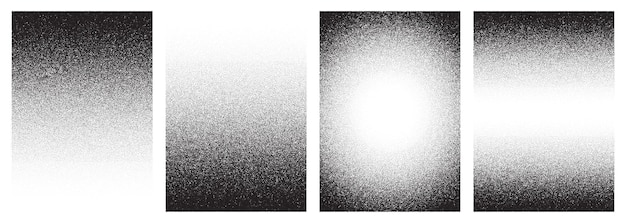 Vettore noise grain background pointillism dots gradient o dotwork pattern vector stipple effect