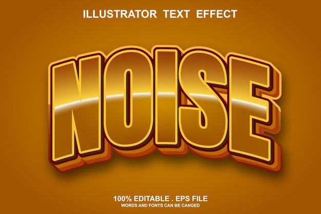 Noise text effect editable