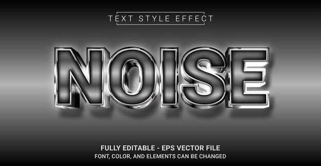 Vector noise text style effect editable graphic text template