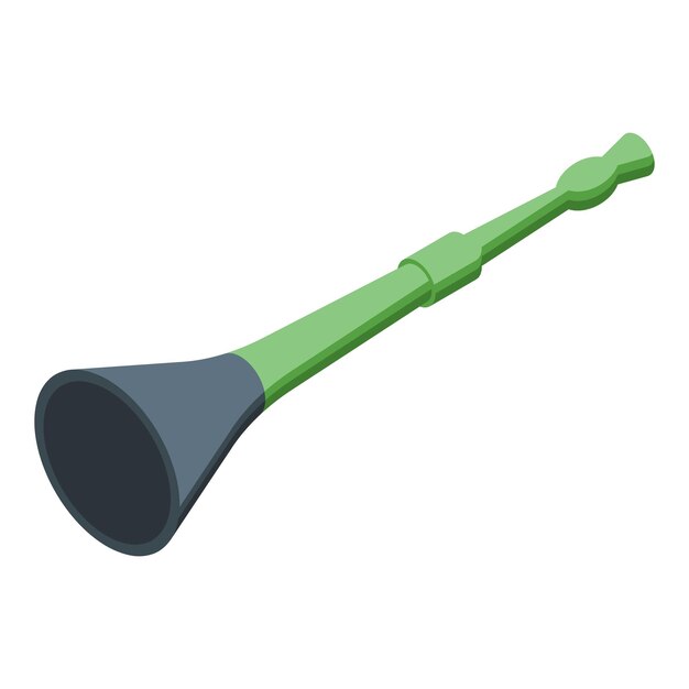 Vector noise vuvuzela icon isometric vector soccer horn party sound