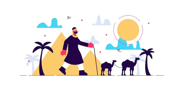 Nomad in de woestijnillustratie