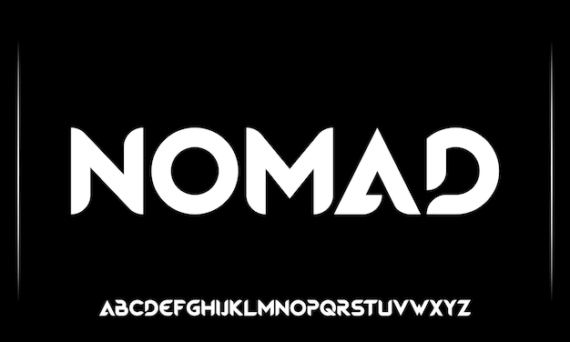 Вектор nomad — это шрифт с крупным жирным шрифтом.