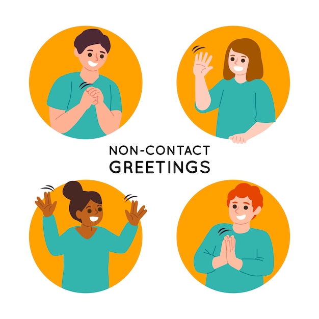 Non-contact greetings collection concept