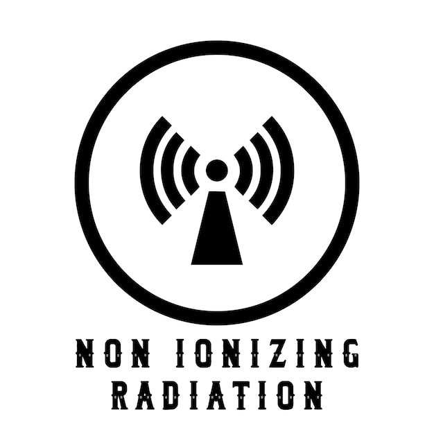 Vector non ionizing radiation symbol