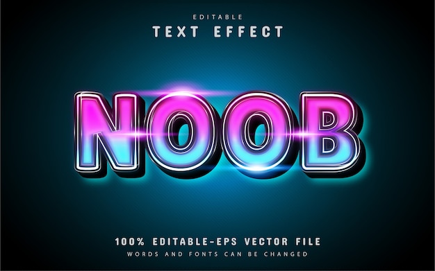 Noob glowing text effect