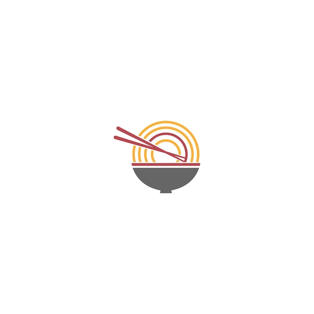 Vector noodle icon logo design template vector