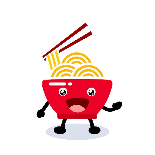 Лапша в талисмане happy red cute bowl и палочках для еды