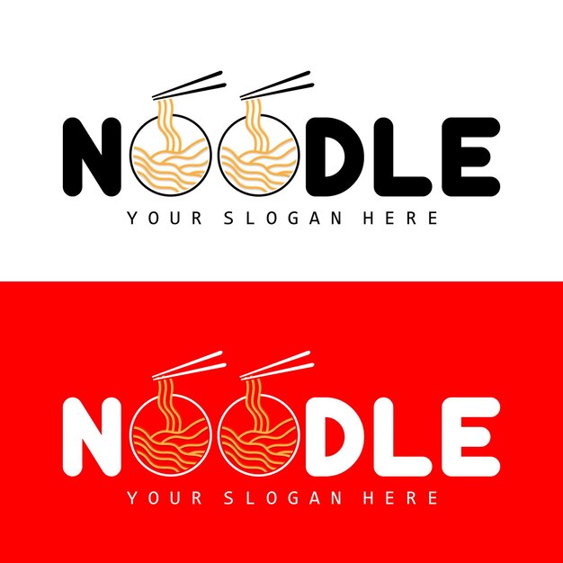 Vector noodle logo ramen vector chinees eten fastfood restaurant merkontwerp productmerk cafe bedrijfslogo