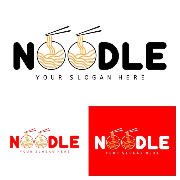Noodle Logo Ramen Vector Chinese Food Fast Food Restaurant Brand Design Product Brand Cafe Company Logo