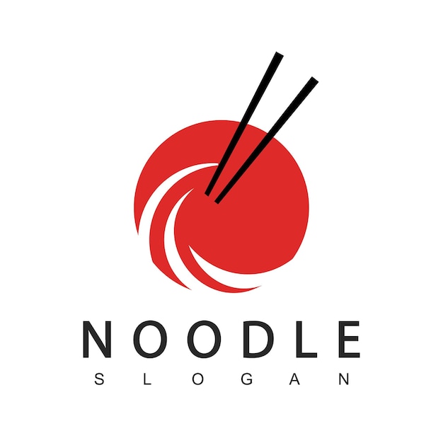 Шаблон векторного логотипа Noodle Logo подходит для японских и итальянских ресторанов