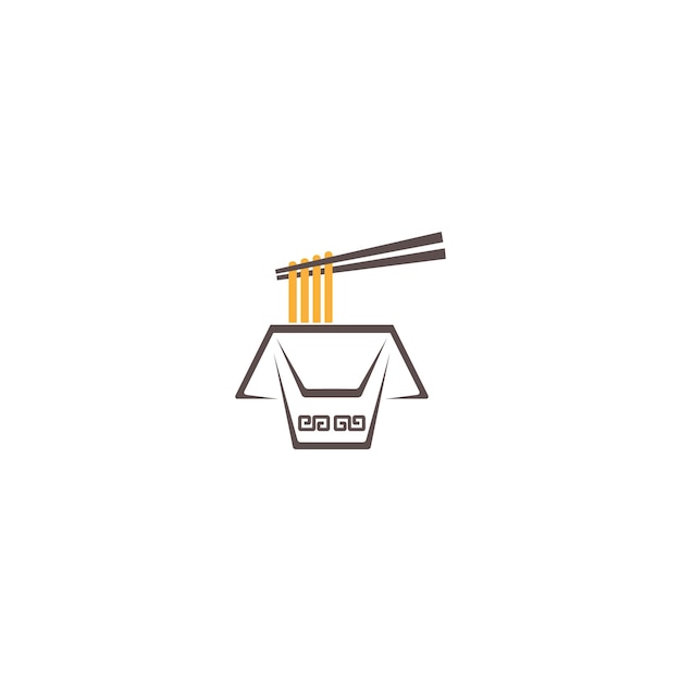 Vector noodle pictogram logo ontwerp sjabloon vector