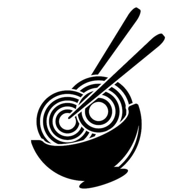 Noodle pictogram logo vectorillustratie ontwerpsjabloon
