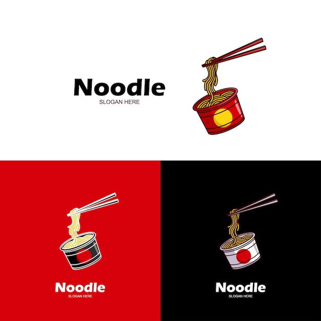 Vector noodle restaurant eten logo