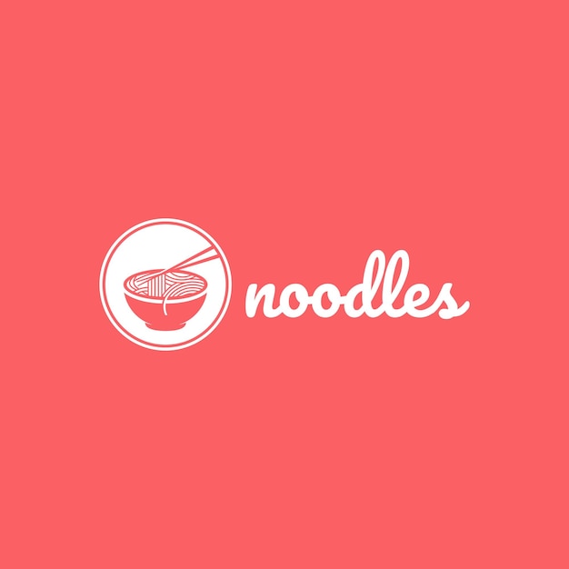 Noodle restaurant and food logo Chinese noodle logos