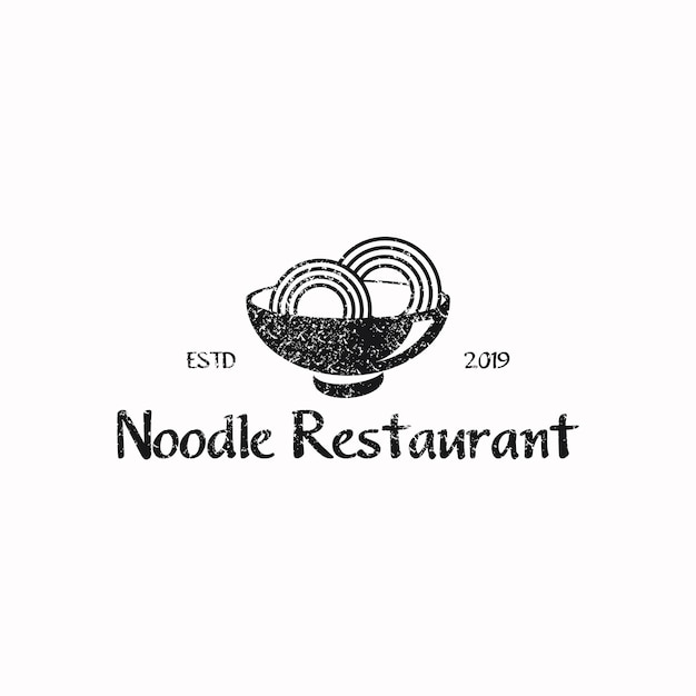 Vector noodle restaurant logo