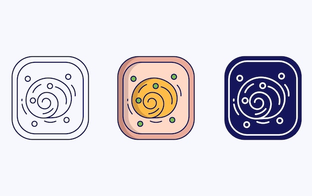 Noodle toast illustration icon