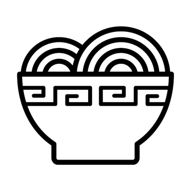 noodles icon for graphic and web design Bowl of noodles icon