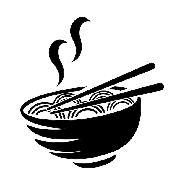 Noodles icon logo vector design template