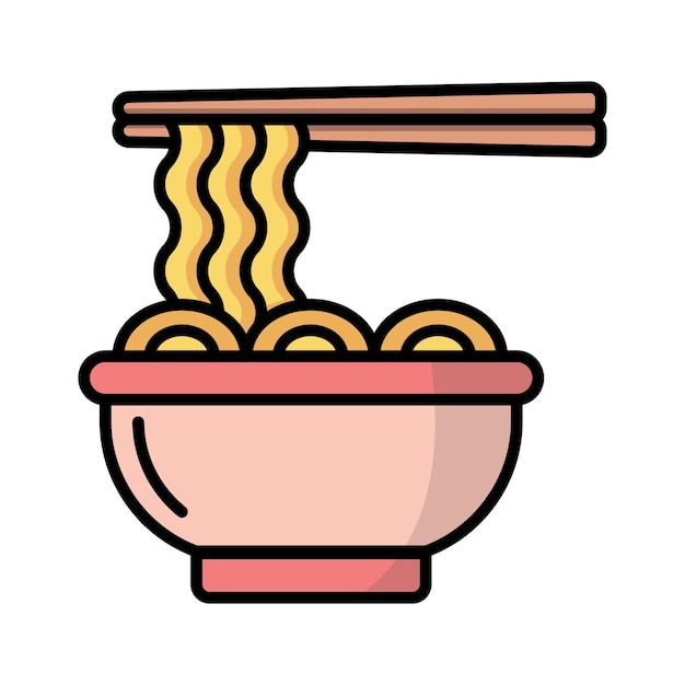 Vector noodles icon vector op trendy design