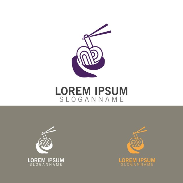 Noodles logo design image food restaurant business template