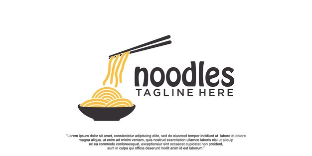 Noodles logo design vector template Premium Vector part 2