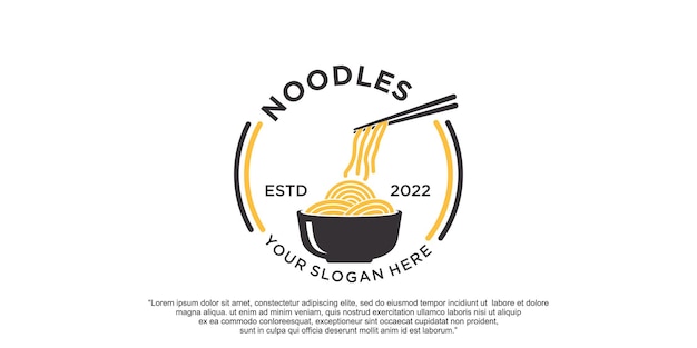 Noodles logo design vector template premium vector part 5