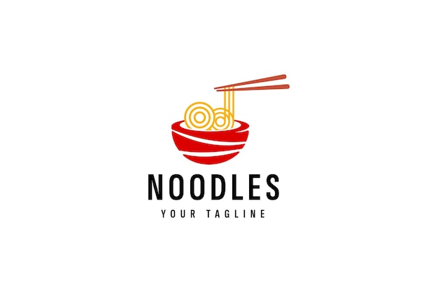 Noodles logo vector icon illustration