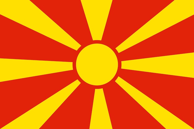 Noord-Macedonië vlag patroon achtergrond Realistisch nationaal vlag ontwerp Abstract vector sjabloon