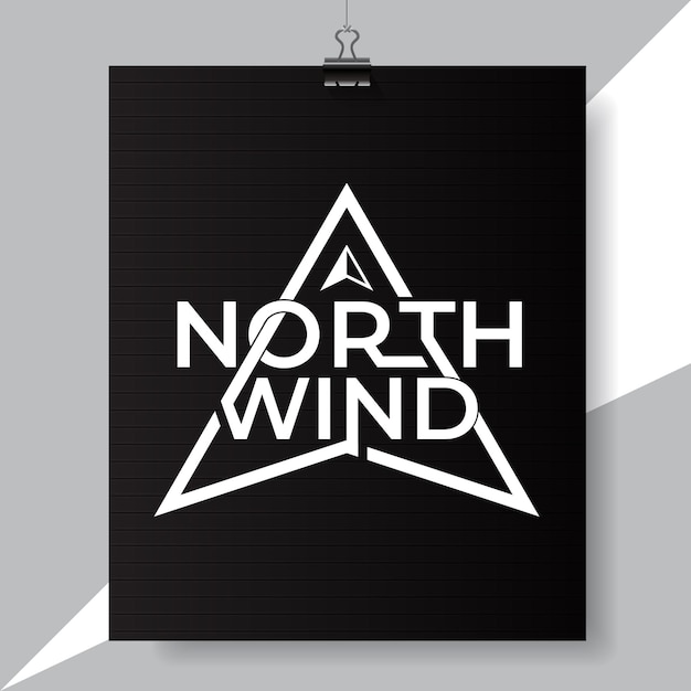 noordenwind poster en tshirt citaten sjabloonontwerp