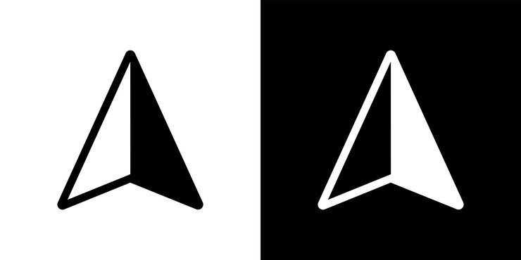 Vector noordrichting compass vector pijl set van geïsoleerde pictogram pijl noord vector grafische illustratie