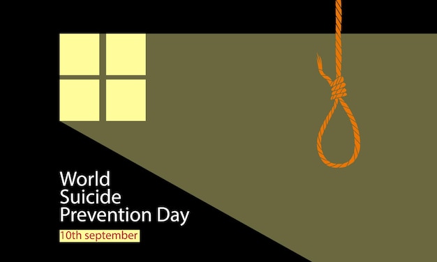 Vector the noose with windows light against the glum background homicide or commit suicide concept vector