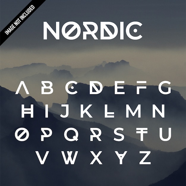 Vector nordic alphabet design