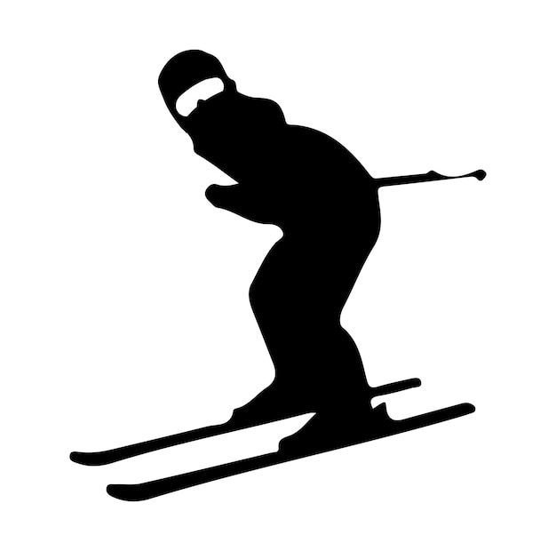 Vector nordic skiing elements