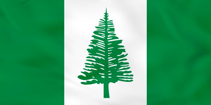 Vector norfolk island waving flag norfolk island national flag background texture