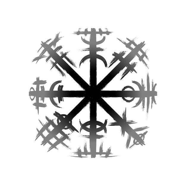Norse viking black grunge symbol