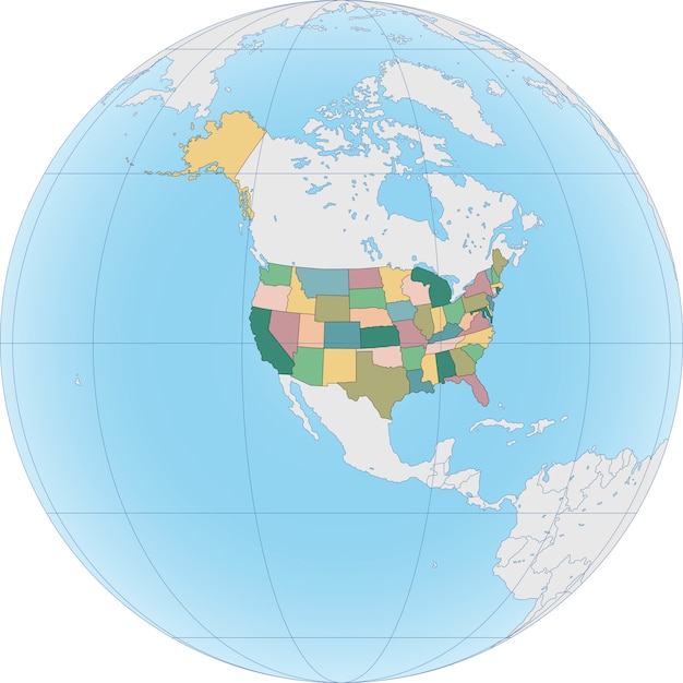 世界中のアメリカと北米