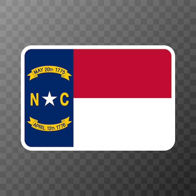 North Carolina state flag Vector illustration