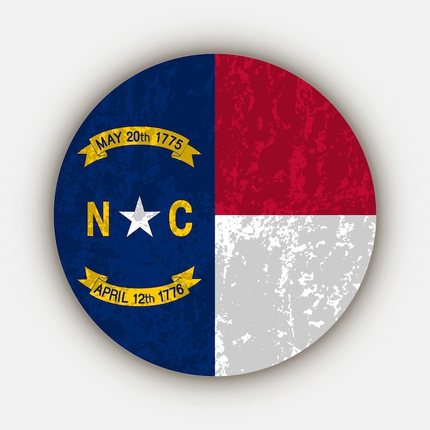 North Carolina state flag Vector illustration