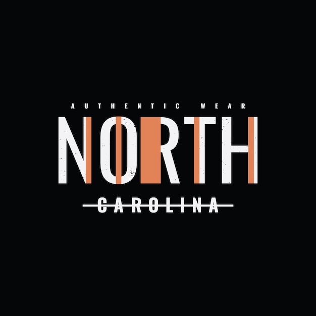 North carolina typography vector t shirt design