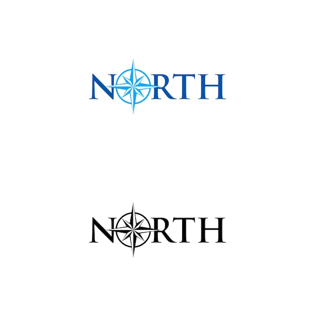 벡터 북쪽 평면 벡터 로고 디자인 비즈니스 및 브랜딩 로고